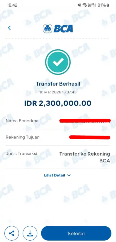 Bukti Transfer