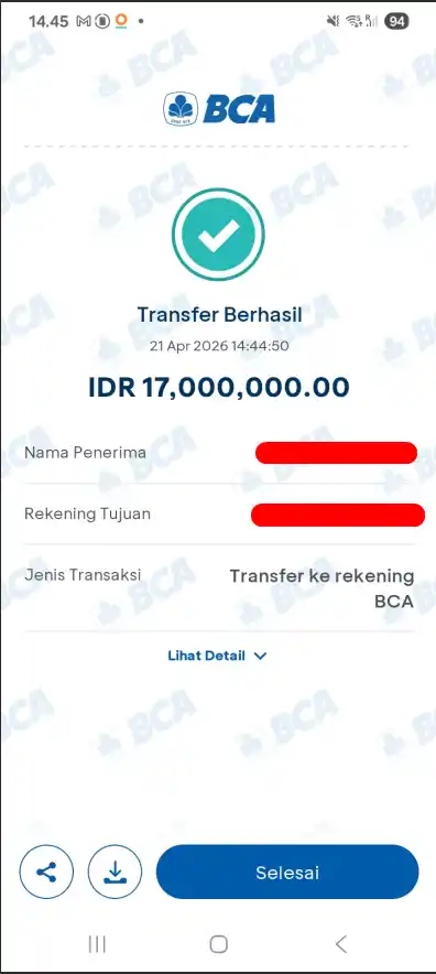 Bukti Transfer