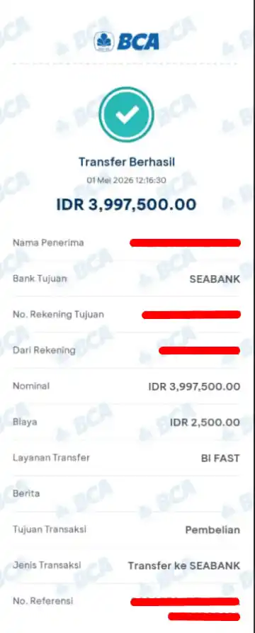 Bukti Transfer