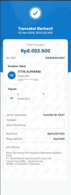 Bukti Transfer