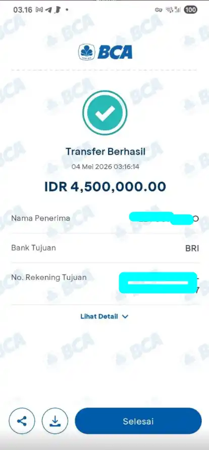 Bukti Transfer