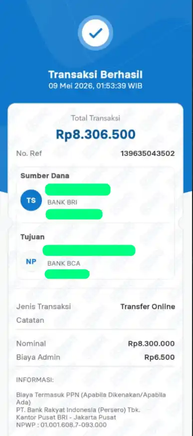 Bukti Transfer