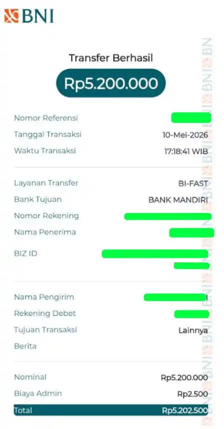 Bukti Transfer