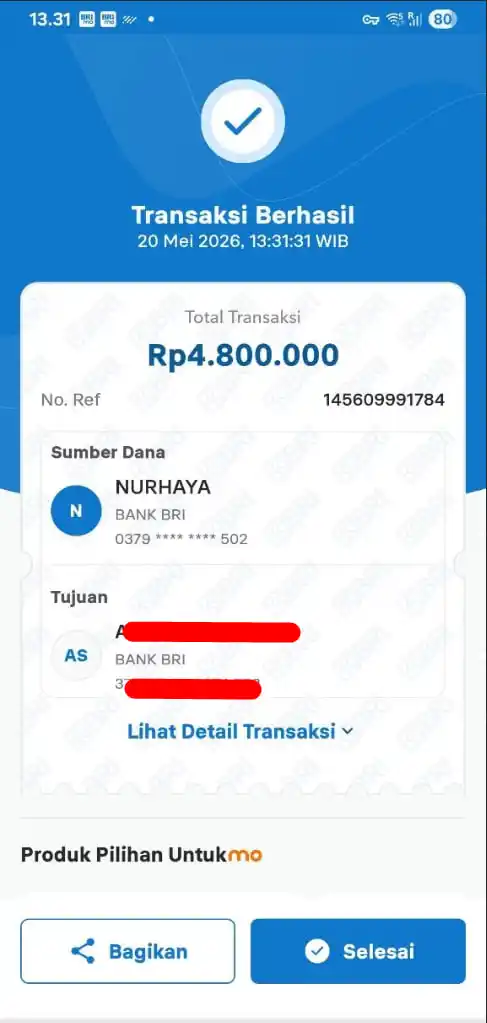 Bukti Transfer