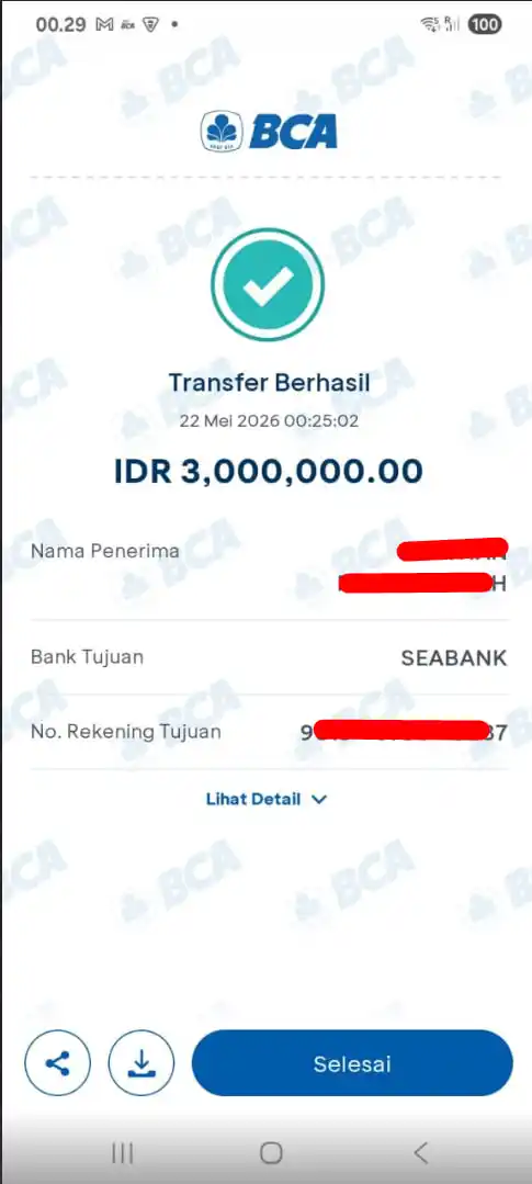 Bukti Transfer