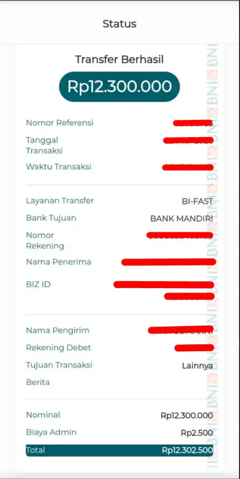 Bukti Transfer