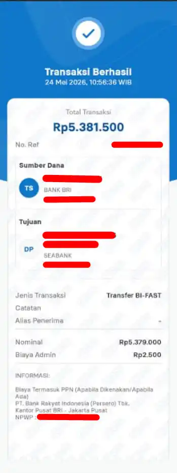 Bukti Transfer