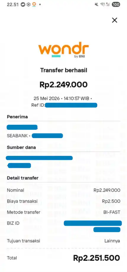 Bukti Transfer