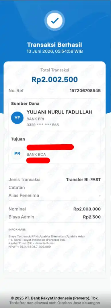 Bukti Transfer