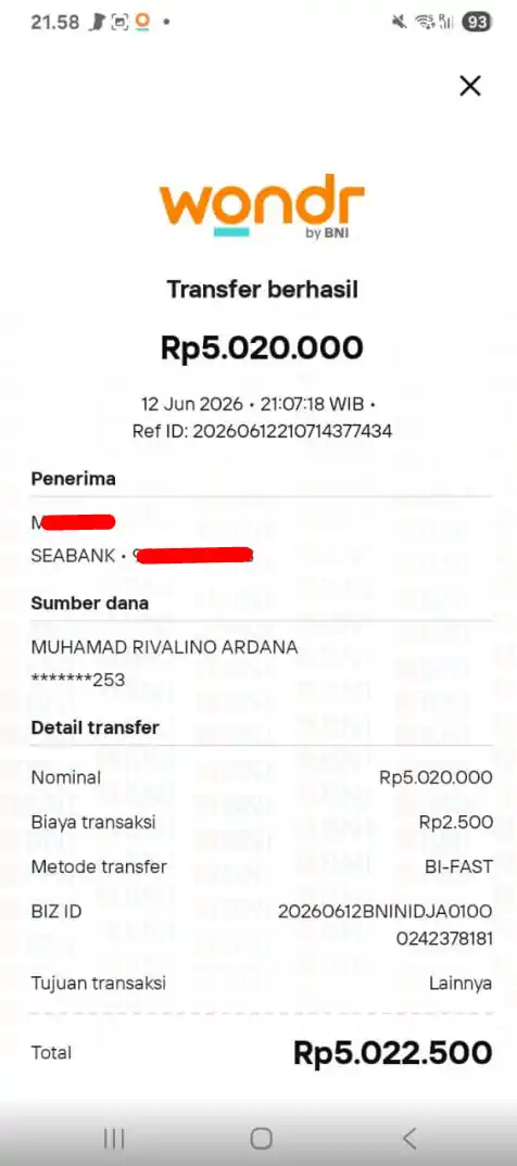 Bukti Transfer