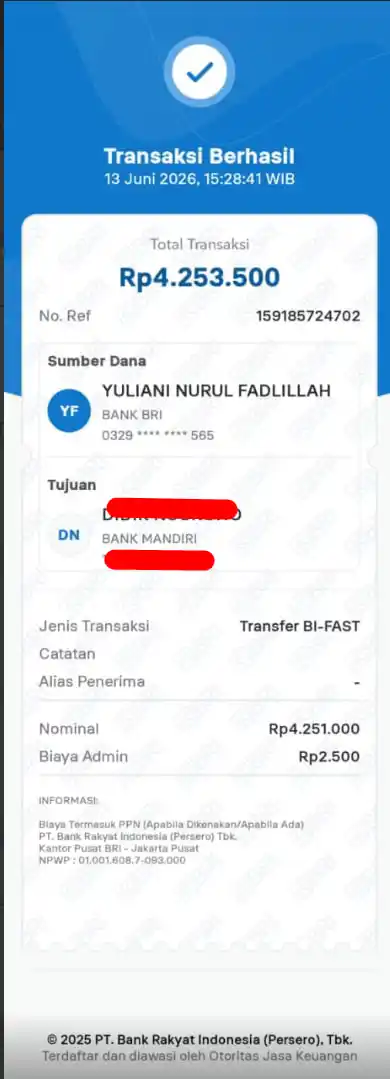 Bukti Transfer