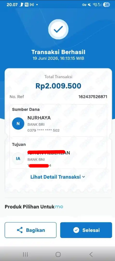 Bukti Transfer