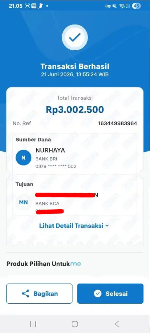 Bukti Transfer