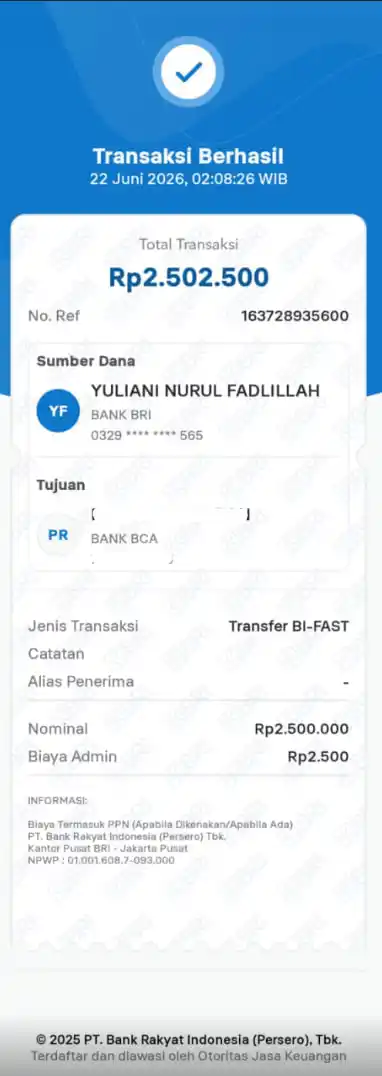 Bukti Transfer