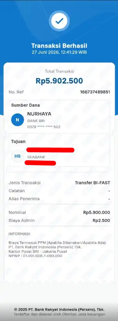 Bukti Transfer