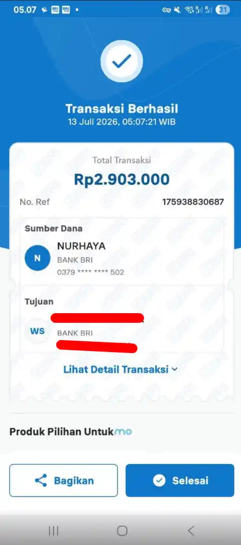 Bukti Transfer