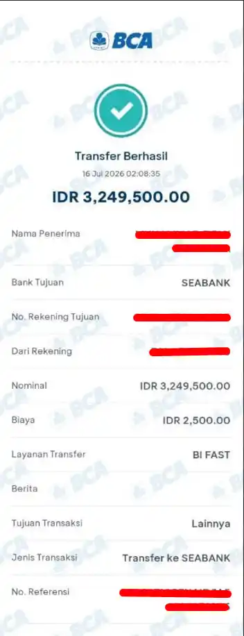 Bukti Transfer
