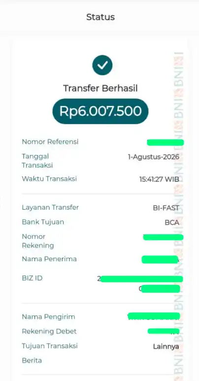 Bukti Transfer