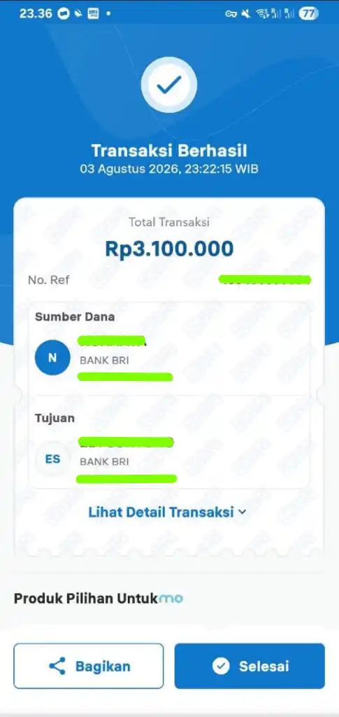 Bukti Transfer