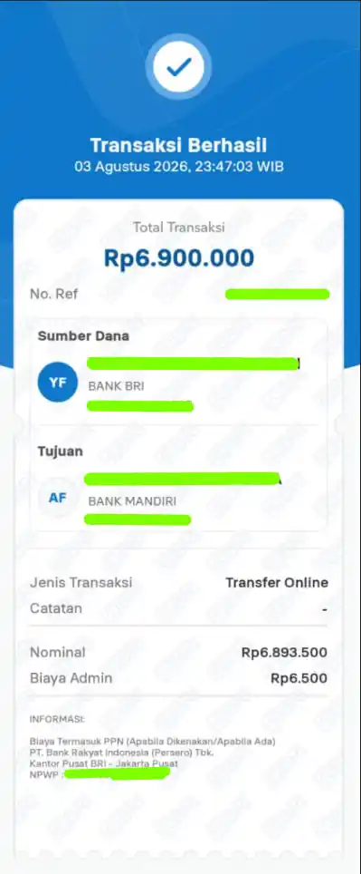 Bukti Transfer