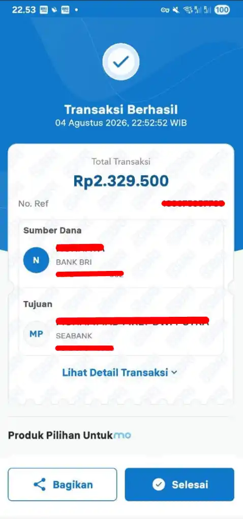 Bukti Transfer
