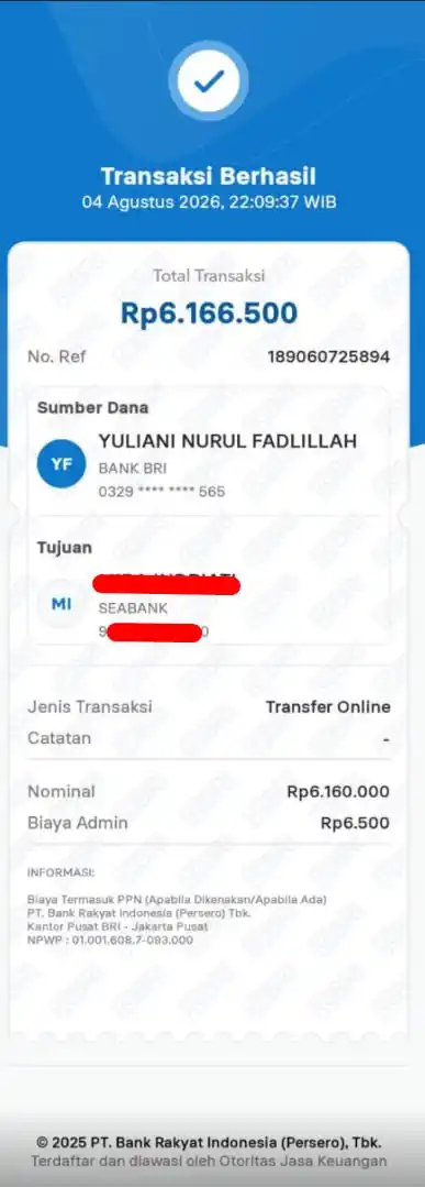 Bukti Transfer