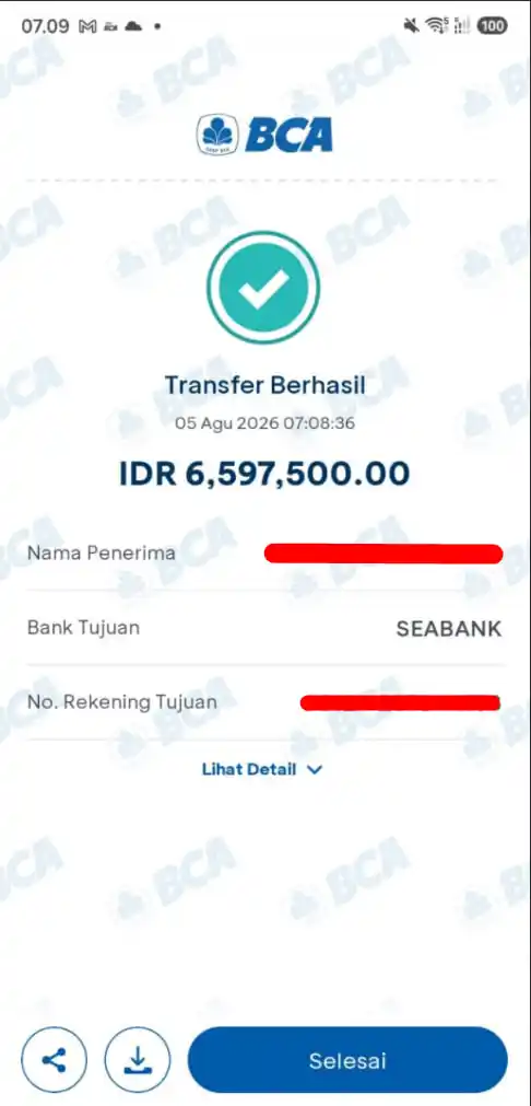 Bukti Transfer