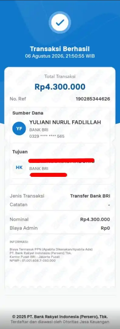 Bukti Transfer