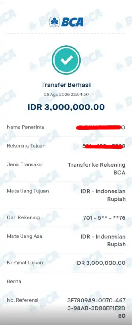 Bukti Transfer