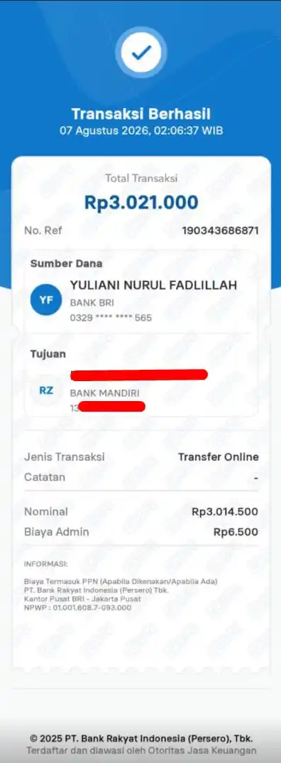 Bukti Transfer