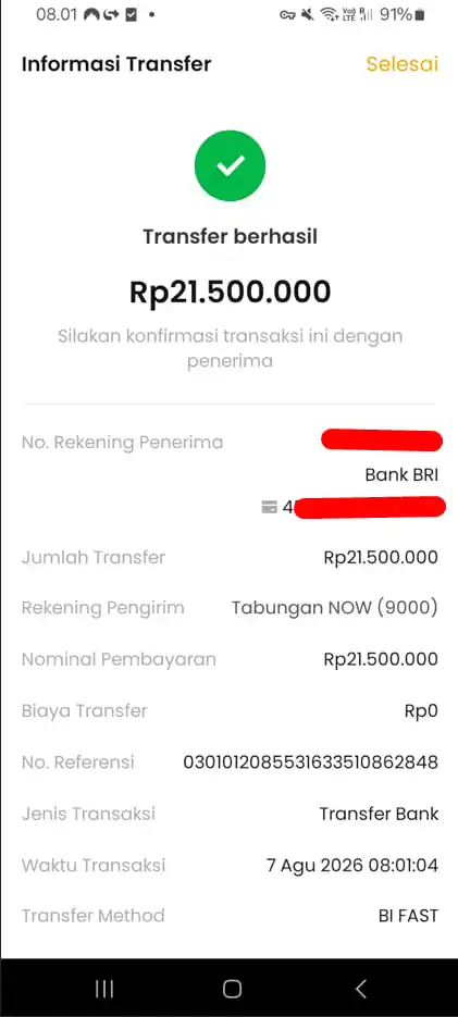 Bukti Transfer