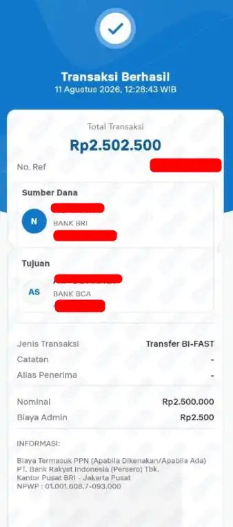 Bukti Transfer