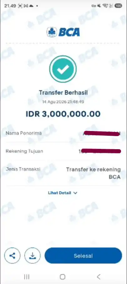 Bukti Transfer