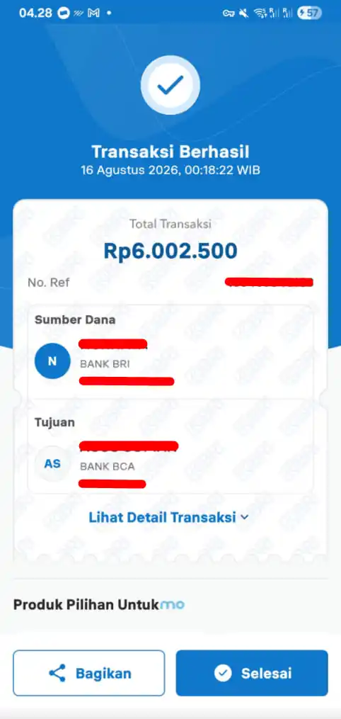 Bukti Transfer