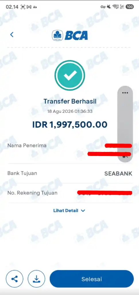 Bukti Transfer