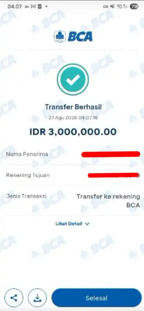 Bukti Transfer