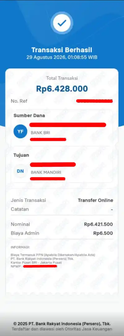 Bukti Transfer