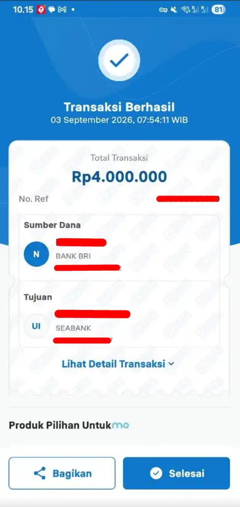 Bukti Transfer