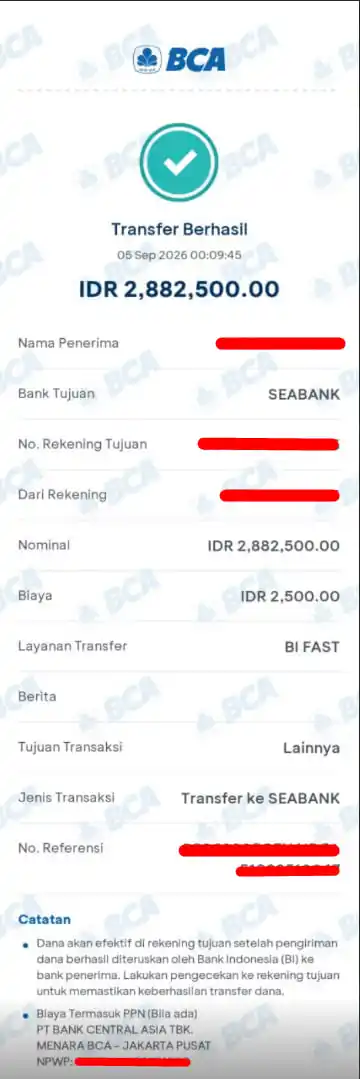 Bukti Transfer